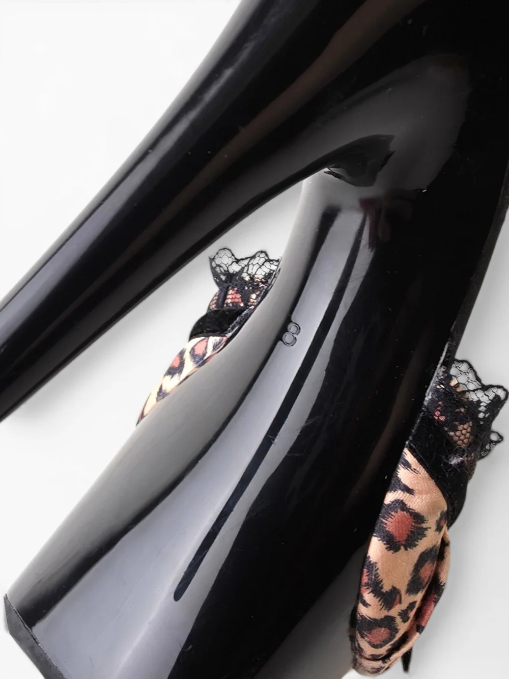 Pleaser Leopard Print Lace Trim Platform Pumps 8